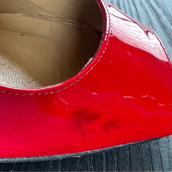 Stuart Weitzman red patent leather shoes
Size 7 M Open Toe 3-inch heels - Picture 14 of 14